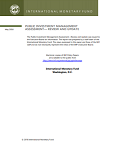 Public Investment Management - Review and Update