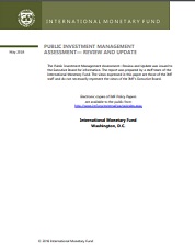 Public Investment Management Assessment—Review and Update