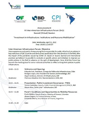 Virtual Inter-American Infrastructure Forum: Investment in Infrastructure: Institutions and Resource Mobilization