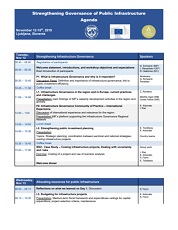 European Regional Network Kick-Off Workshop: Strengthening Governance of Public Infrastructure